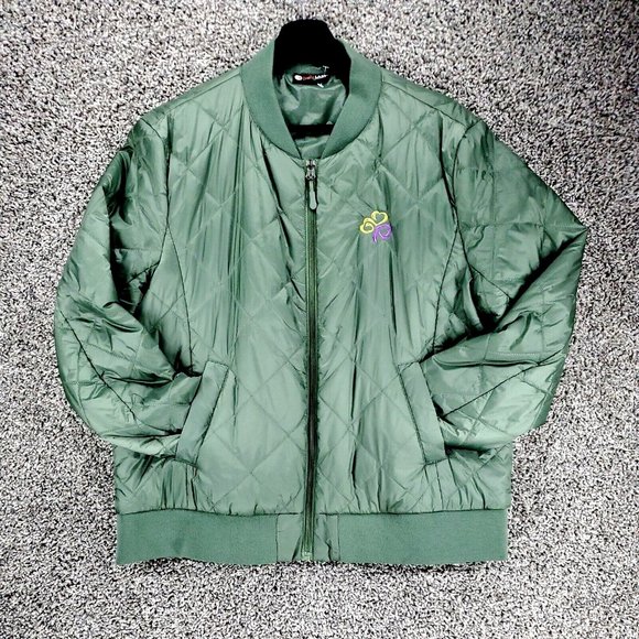 HeatLast Weatherproof Nylon Quilted Packable Bomber Jacket Olive Women's X Large - Picture 3 of 12